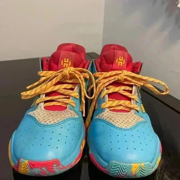 Adidas Harden Stepback J Shoes FY2983 Men Size 6 Cyan Solar Gold